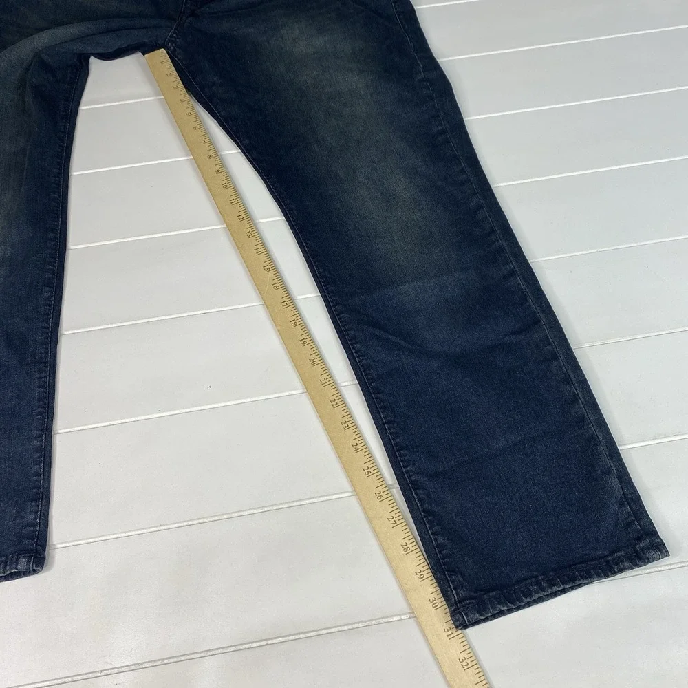 TRUE RELIGION Geno Relaxed Slim Jeans Men's Size 40x31‎ Dark Wash Denim (Flaw)